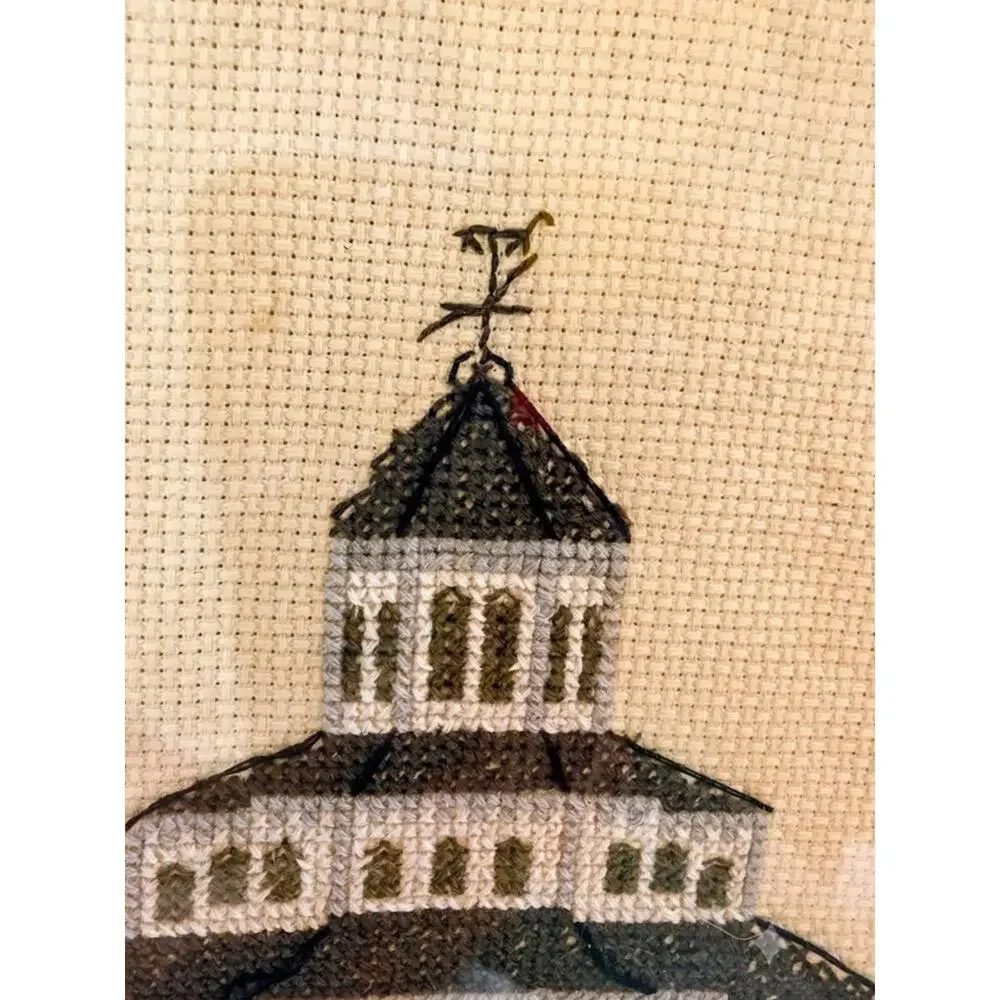 Round Barn embroidered wall art Red Mile racetrack in Lexington, Kentucky
